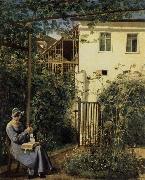 Erasmus Ritter von Engert A Garden in Vienna oil painting on canvas